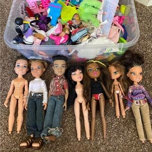 Bratz dolls and accessories